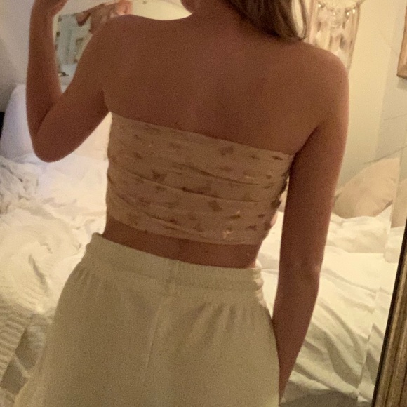 Light Pink Butterfly Scarf Top - Picture 4 of 6